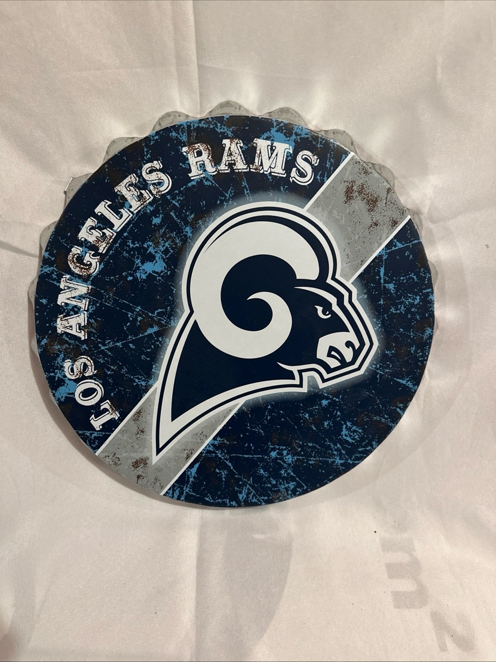 Los Angeles Rams Round Wall Decor - Navy and White